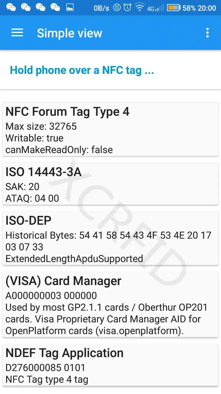 ISO1443 NFC Forum Тип 4 NFC карта с памятью 8 k/16 K/32 K Большая емкость NDEF записываемая NFC карта