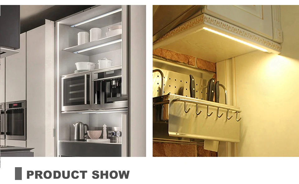 EeeToo светильник под шкаф, кухонный ручной волнистый датчик движения, светильник ing DC 12V светодиодный шкаф, светильник s для кухни