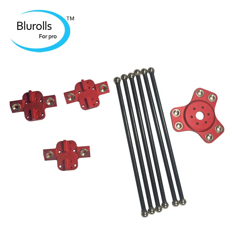 

Blurolls Delta Rostock mini Kossel 3d printer aluminum magnetic effector, carriage, 180mm carbon Diagonal push rods full kit