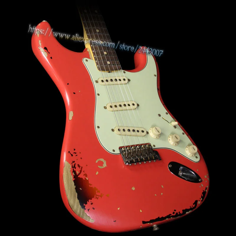 

GC Custom Shop Michael Landau Signature 1963 Electric Guitar Fiesta Red over 3-Tone Sunburst