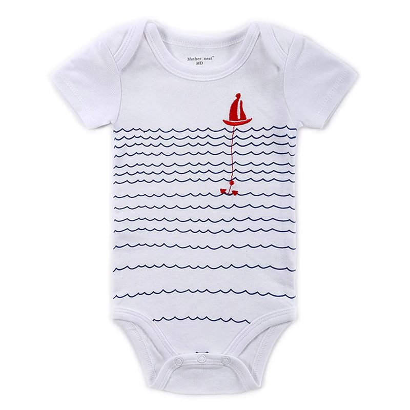 Mother Nest 2017 Hot Sale Baby Boy Clothes White Color with cute Designed Infant Jumpsuit 100% Girl & Boy Baby Clothing (5)