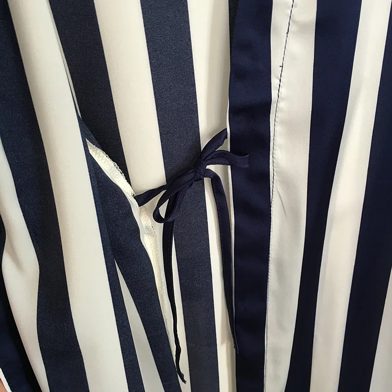Пижамный комплект для женщин Роскошные атласные пижамы в полоску удобная домашняя одежда 4 шт. жилет + бюстгальтер пальто брюки