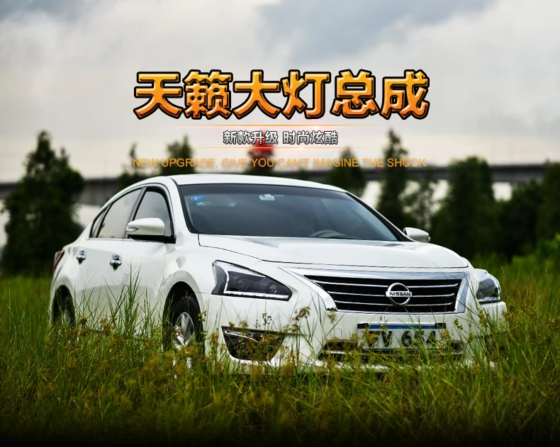 Hireno фары для 2013-2015 Nissan Altima Teana фар сборки LED DRL ангел объектив двойной луч ксеноновые 2 шт