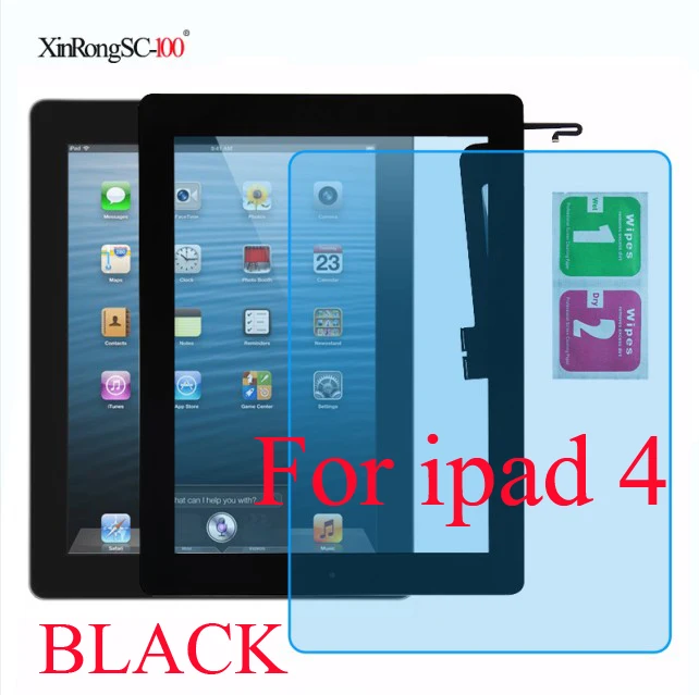 Для iPad 3 3rd 4 4th Gen A1458 A1459 A1460 A1416 A1430 A1403 9," ЖК Внешний сенсорный экран дигитайзер передняя стеклянная панель+ клавишная кнопка - Цвет: 3