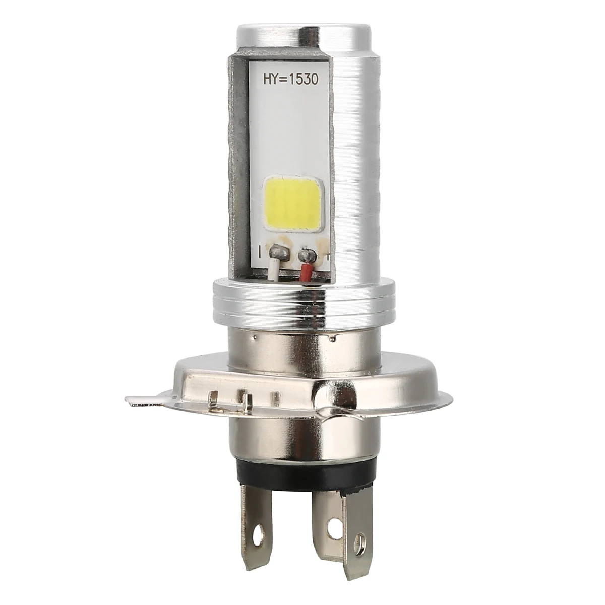 Mayitr 1pc DC12V Motorcycle H4 COB LED Headlight Hi-Lo 12W/8W Beam Front Lamp Bulb White 1200LM
