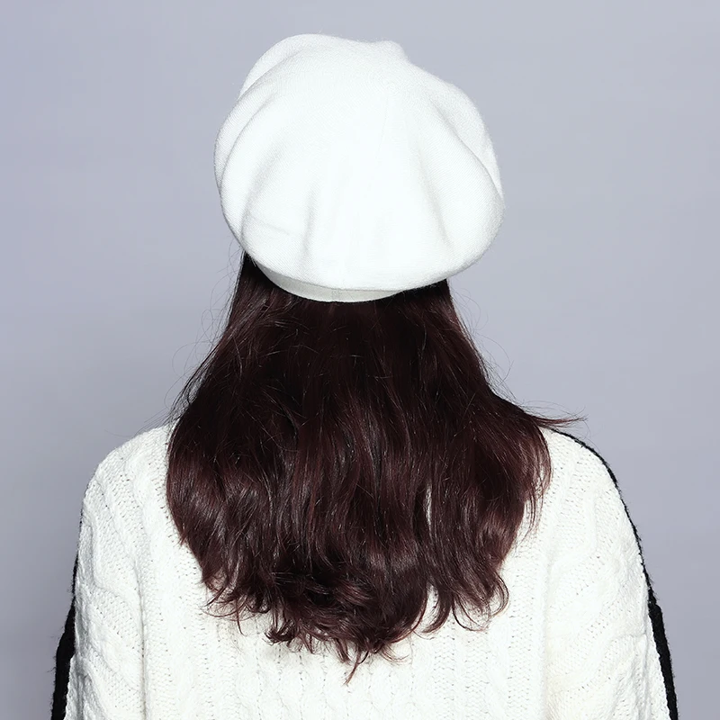 Женский берет модная шляпа для зимы женские вязаные хлопковые шерстяные шапки шапка осеньняя брендовые новые женские головные уборы# MZ729