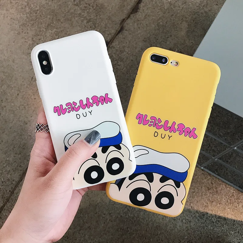 New case for iphone xs max 8plus Crayon Shin Chan cartoon imd iphoneXR 7p lovely Candy soft shell phone With lanyard |