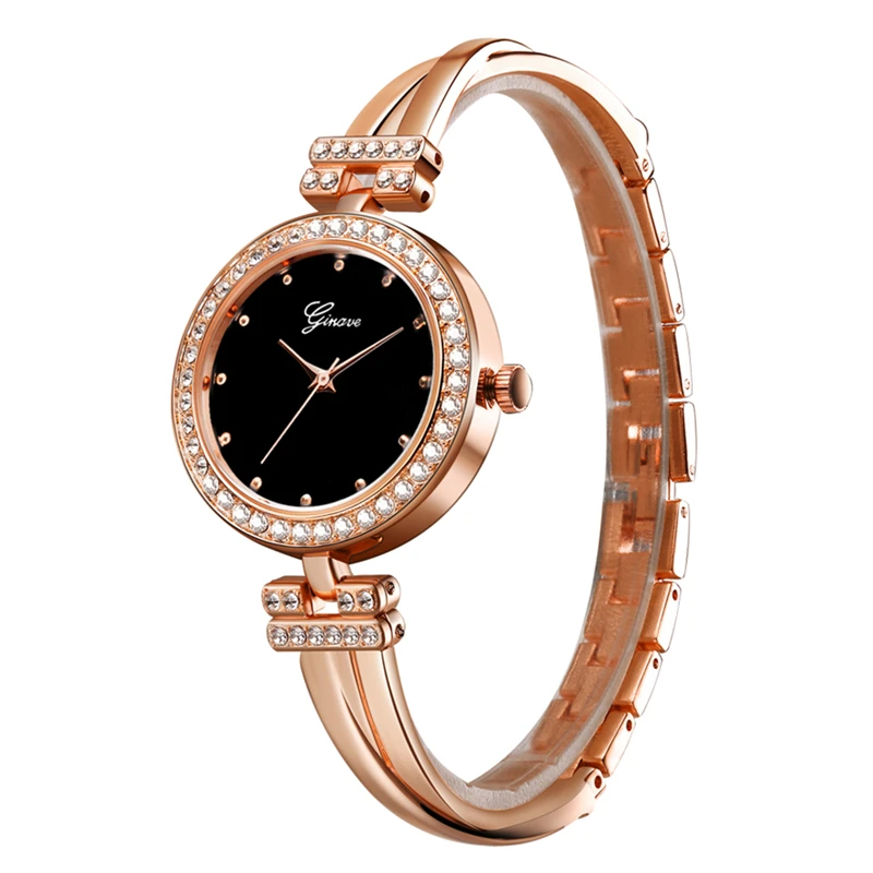 4 шт. костюм элегантный браслет часы Дамы Роскошные Модные кварцевые часы наручные часы розовое золото алмаз часы для женщин часы Orologio