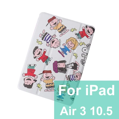 For IPad air 3 2019 Мультфильм Искусственная кожа Чехол Чехлы для iPad air 3/Mini 5 Capa para ультратонкая мягкая термополиуретановая накладка на заднюю панель для iPad 2/3/4 Air 1/2 coque - Цвет: For IPad air 3 2019