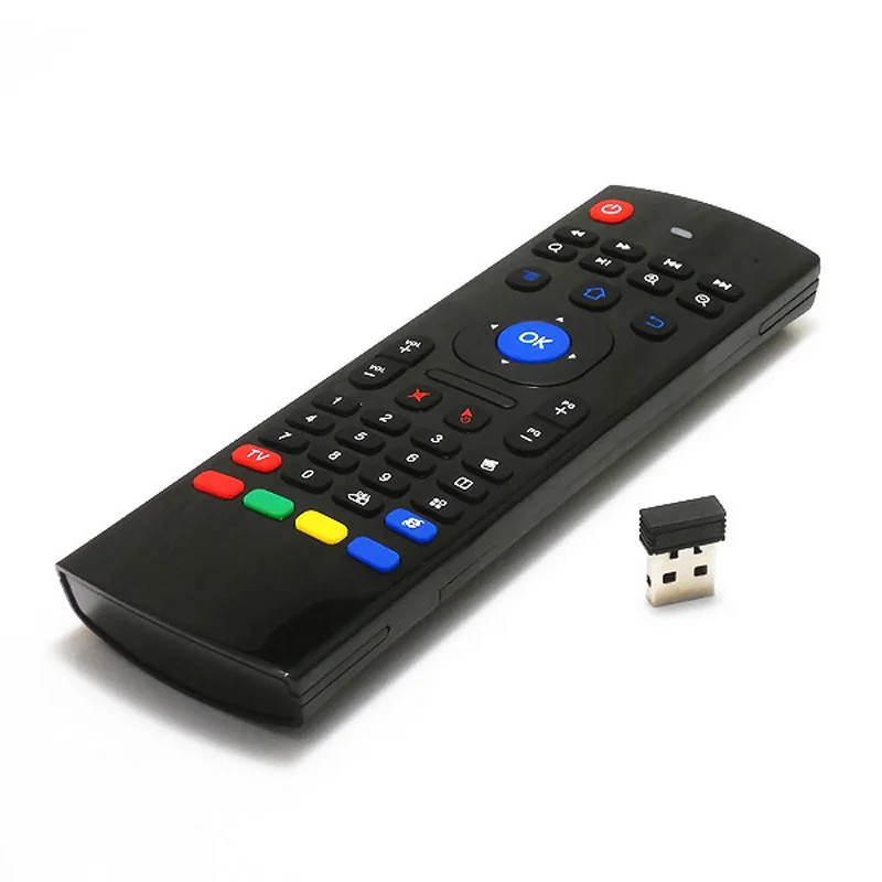 2 4G Беспроводная QWERTY клавиатура MX3 Air Fly Mouse GYRO дистанционное управление с