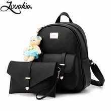 2017 Nuevas mujeres de la Marca Casual Bolso de Escuela Del Morral de Cuero de Fasion Portátil Diseñado para Adolescentes 2 Unids