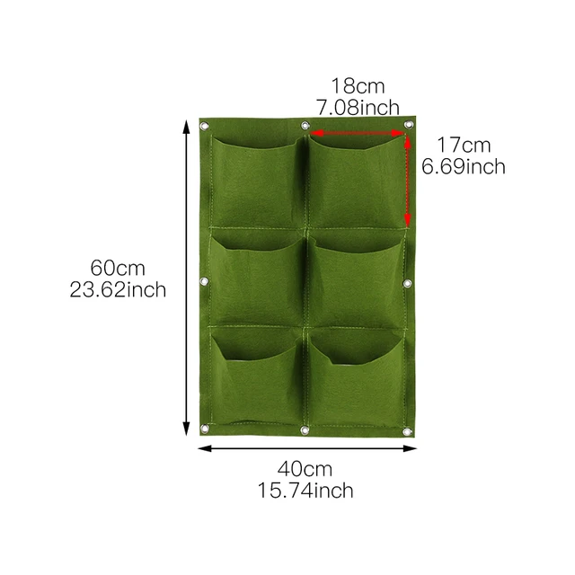 2-7 Garden Vertical Planter Multi Pocket Wall Mount Living Growing Bag Felt Pot