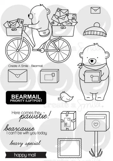 Прозрачные штампы Bear life/силиконовые уплотнения для скрапбукинга