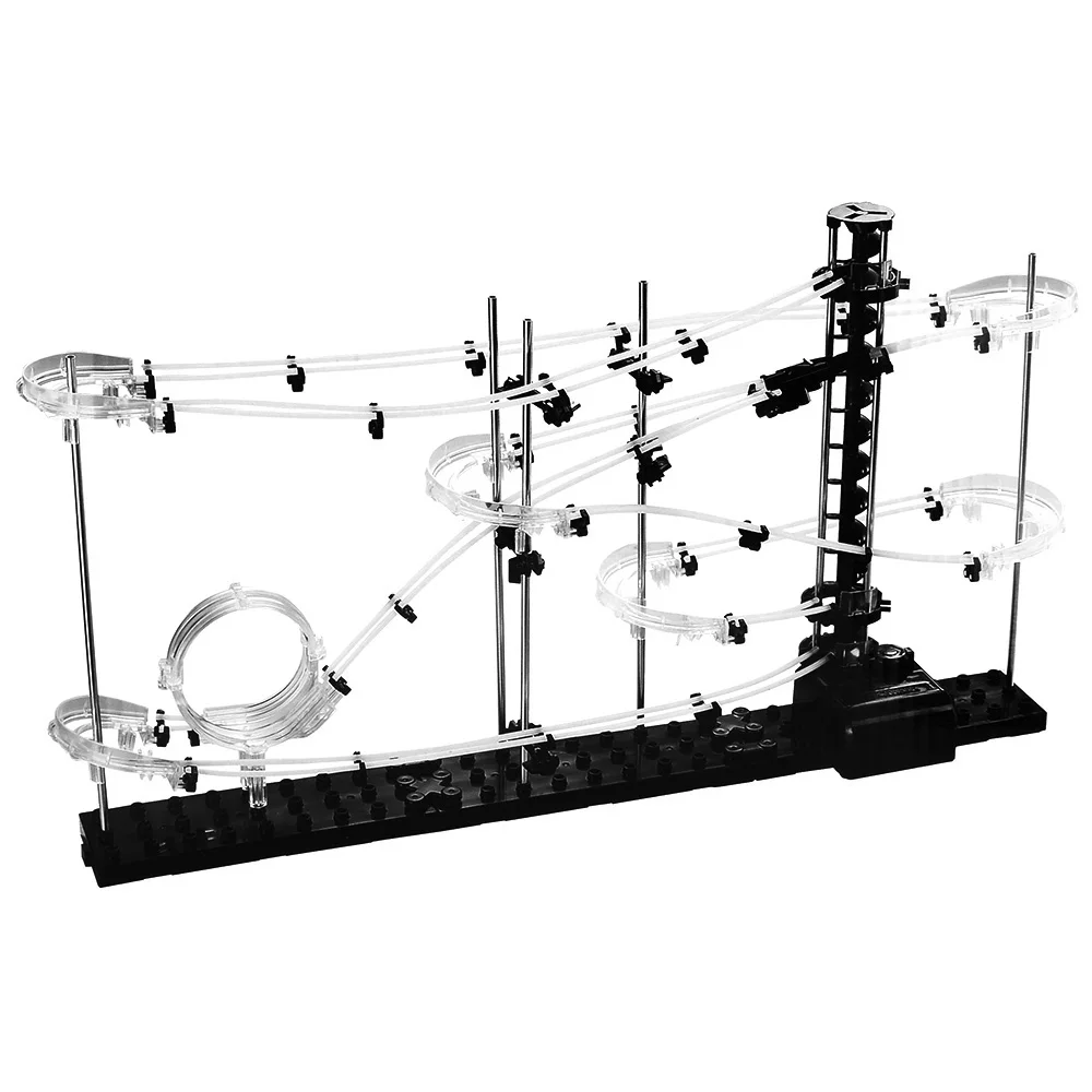 Najtaniej Space Rail Level 1 2 3 4 DIY edukacyjne zabawki dla dzieci chłopiec fizyka Space Ball Rollercoaster zasilany winda zestaw klocków