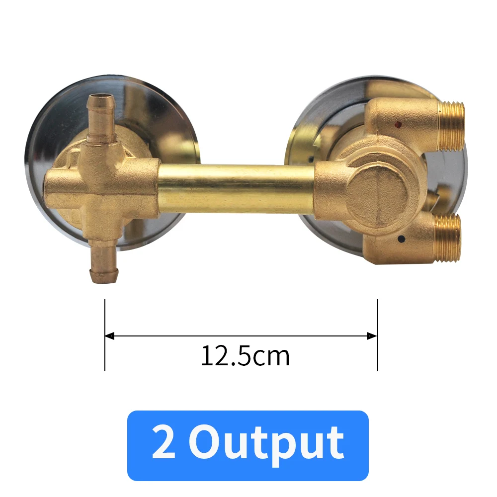 Термостатический смеситель для душа 2/3/4 канальный выход; высотка каблука 10 см/12,5 см интубации латунь смесительный клапан крана Температура смеситель Управление Ванная комната - Цвет: 2way-12.5-Intubation