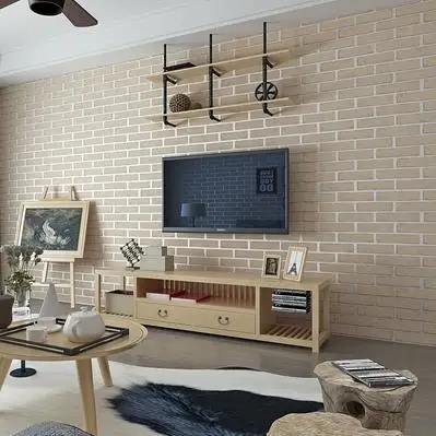 Нетканая ткань самоклеющиеся обои 3D Розовые Девушки Сердце милая детская спальня гостиная спальни фон - Цвет: Beige