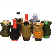 Военный чехол для пивной бутылки для напитков мини-жилет охладитель Мини Тактический охотничий жилет с регулируемым плечевым ремнем