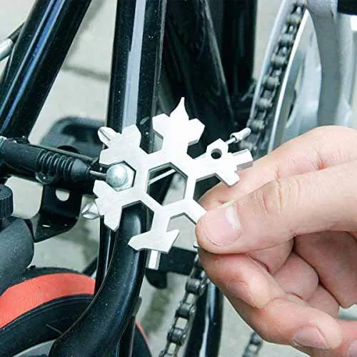 Snowflake Wrench EDC Multifunction Gadget Hexagon Octagon Compact and portable outdoor Snowflake tool card Bicycle repair