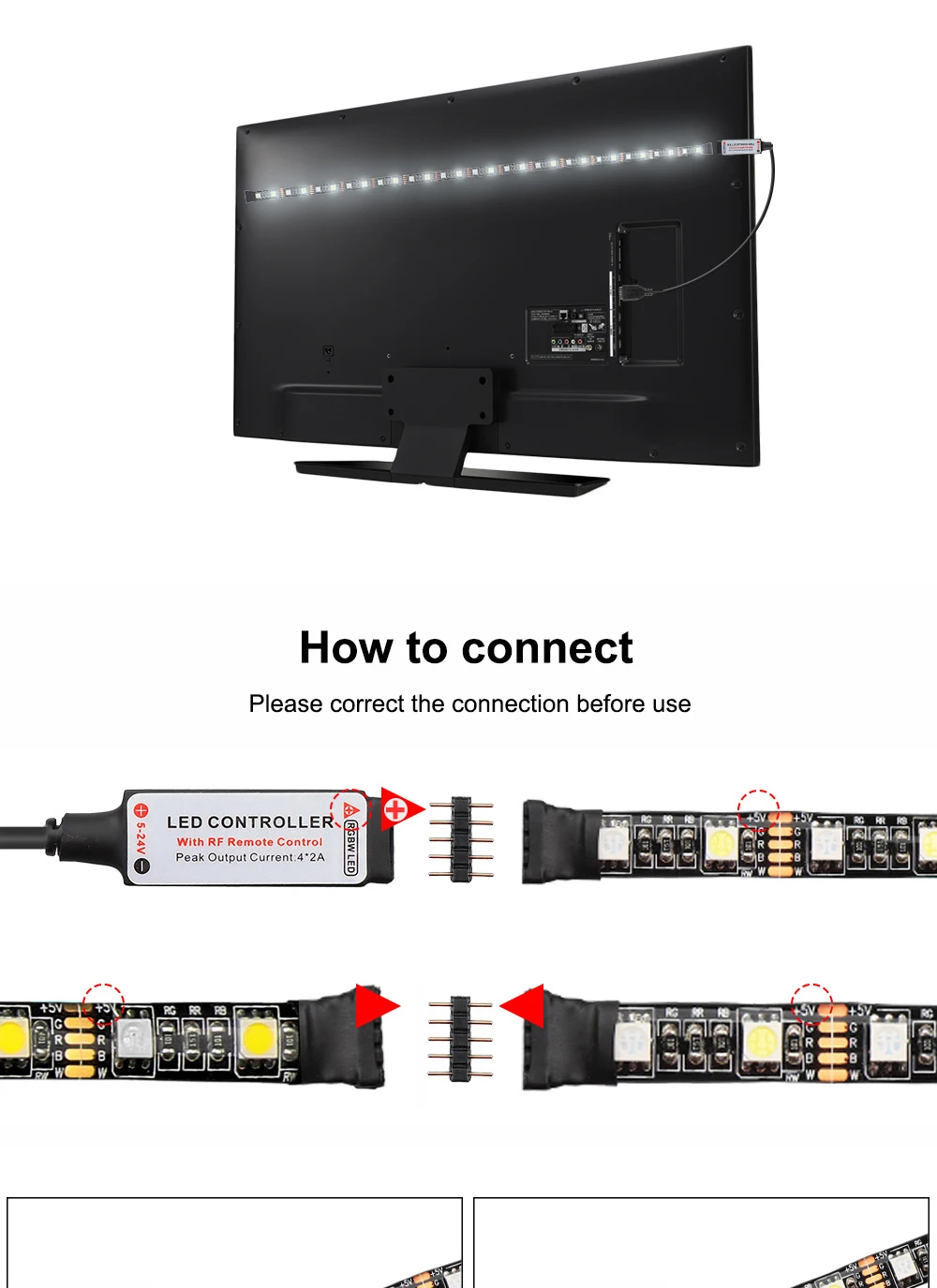 USB светодиодный фонарь 5050 RGBW RGBWW с контроллером, гибкая ...
