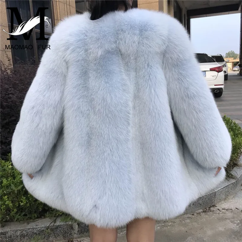 

Women Real Fur Coat Winter Lady Natural Fox Fur Coat Luxury Full Pelt Fox Fur Coats
