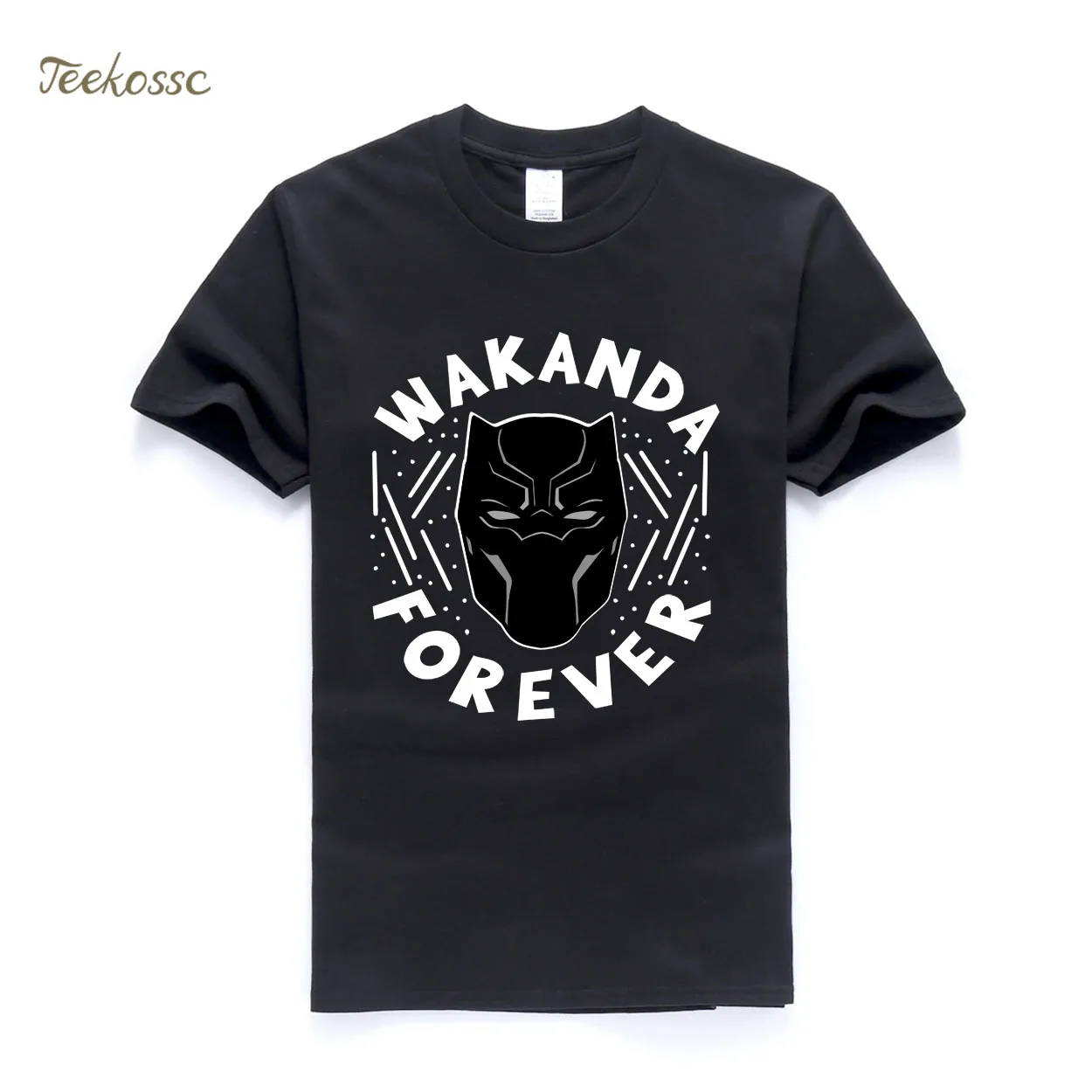 

Black Panther T Shirt Men Wakanda Forever Tshrit Mens Summer Tops Tee Killmonger T Shirts White Hip Hop T-Shirt For Movie Fans