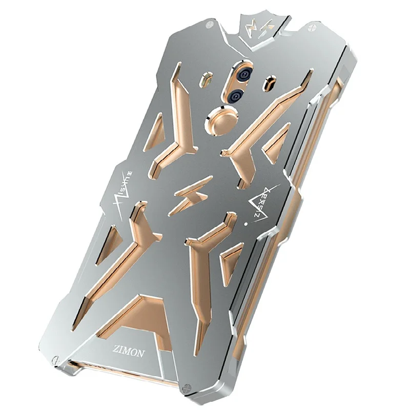 Zimon Роскошный Алюминиевый металлический чехол для телефона huawei Mate10Pro сверхмощный панцири рамка Противоударный задняя крышка для huawei Mate10 Funda