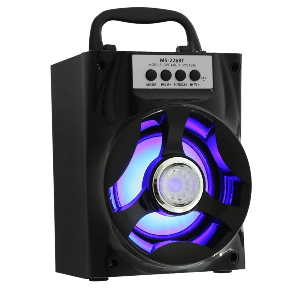 portable multi functional bluetooth speaker big drive unit bass colorful backlight fm radio portable multi functional bluetooth speaker big drive unit bass colorful backlight fm radio