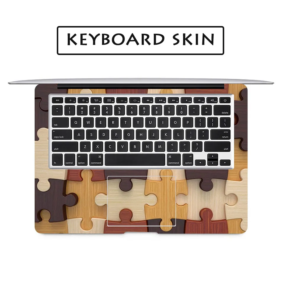 3D деревянные головоломки текстуры ноутбука Стикеры для наклейка на MacBook Pro Air retina 11 12 13 15 дюймов Mac Book полное покрытие Тетрадь кожи