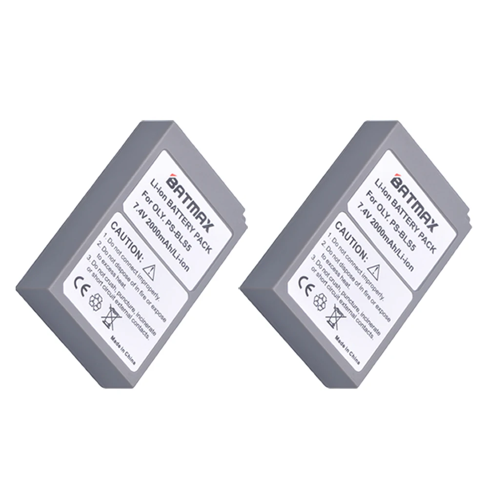 Günstig 2000 mAh 2 Stücke BLS 5 BLS5 BLS50 Batterie + LCD USB Ladegerät für Olympus PEN E PL2, E PL5, E PL6, E PL7, E PM2, E M10, E M10 II, Stylus1