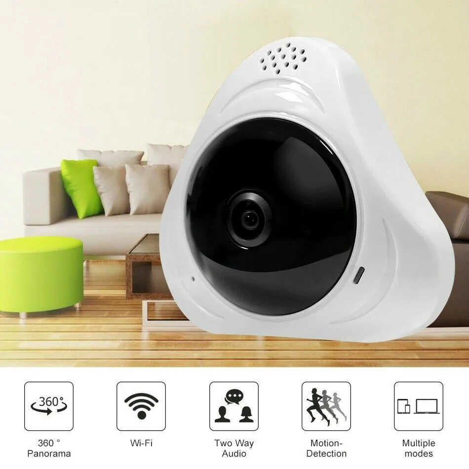 1280*960 360 градусов рыбий глаз панорамная камера HD Беспроводная VR панорама ip P2P