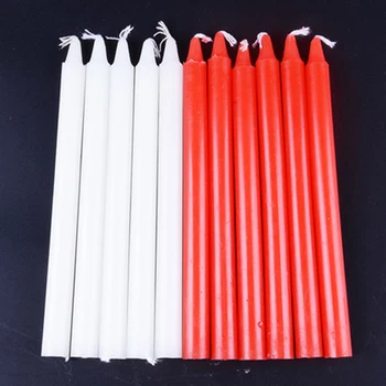 

White Candles Wedding Decoration Red Candle Stick Candele Decorative Marriage Proposal Home Decoration Accessories Party Art 620
