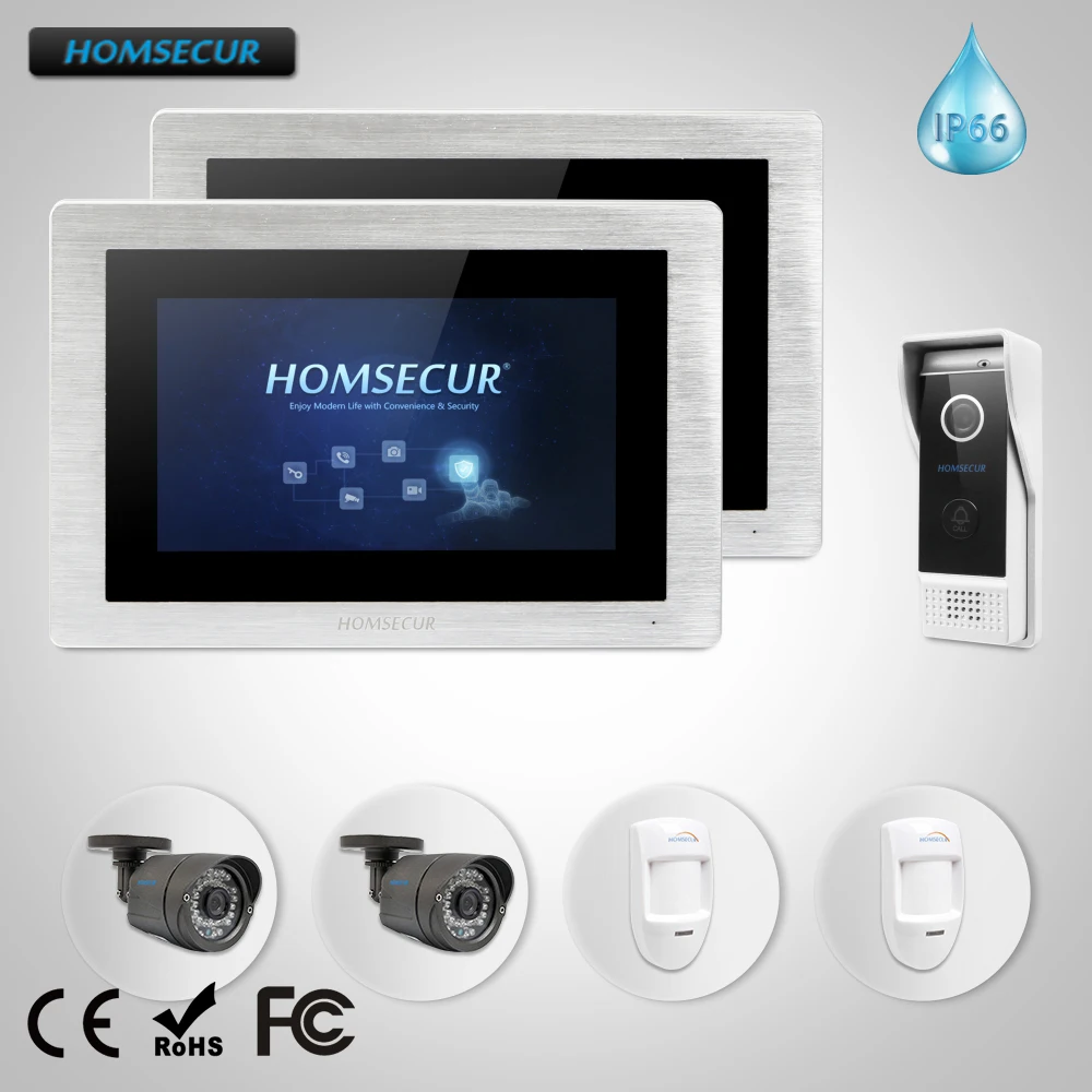 

HOMSECUR 7" Wired Hands-free Video&Audio Smart Doorbell with Waterproof Camera BC031-B +BM714-S