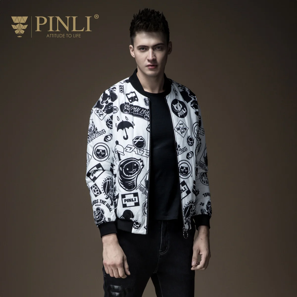 

Winter Jacket Men Jackets New Real Pinli Pin Lai Autumn Men's Wear, Dress, Doodling, Street Baseball, Collar Coat, B183505581