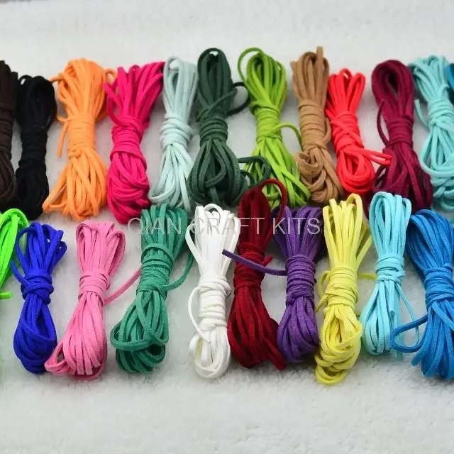 

120 meters Faux Suede Cord 2.5mm Grab Bag Assorted Fun Colors mixed or you pick colors