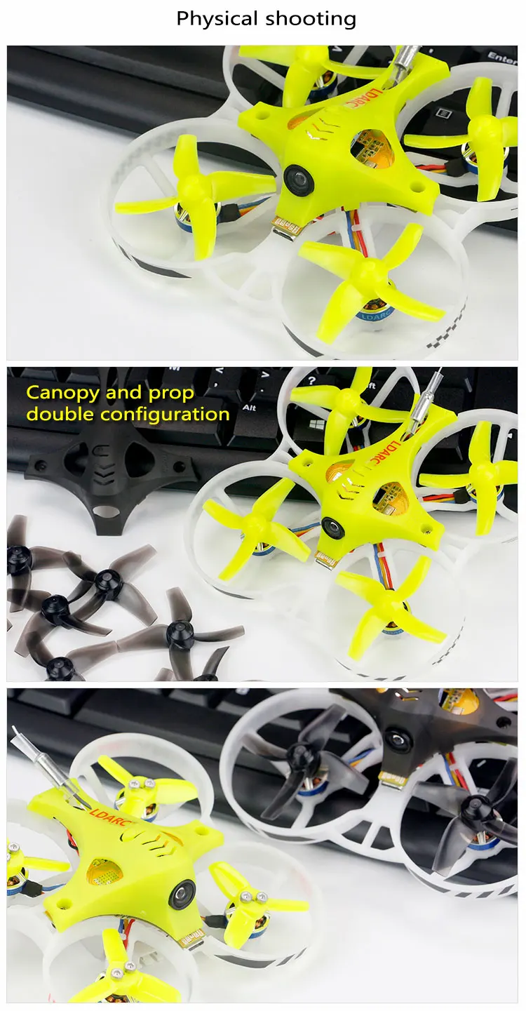 Гоночный Дрон KINGKONG/LDARC TINY GT7/GT8 2019 V2 2S FPV Betaflight F3 10A Blheli_S 800TVL Cam 5 8G 25mW VTX 2S|Детали и