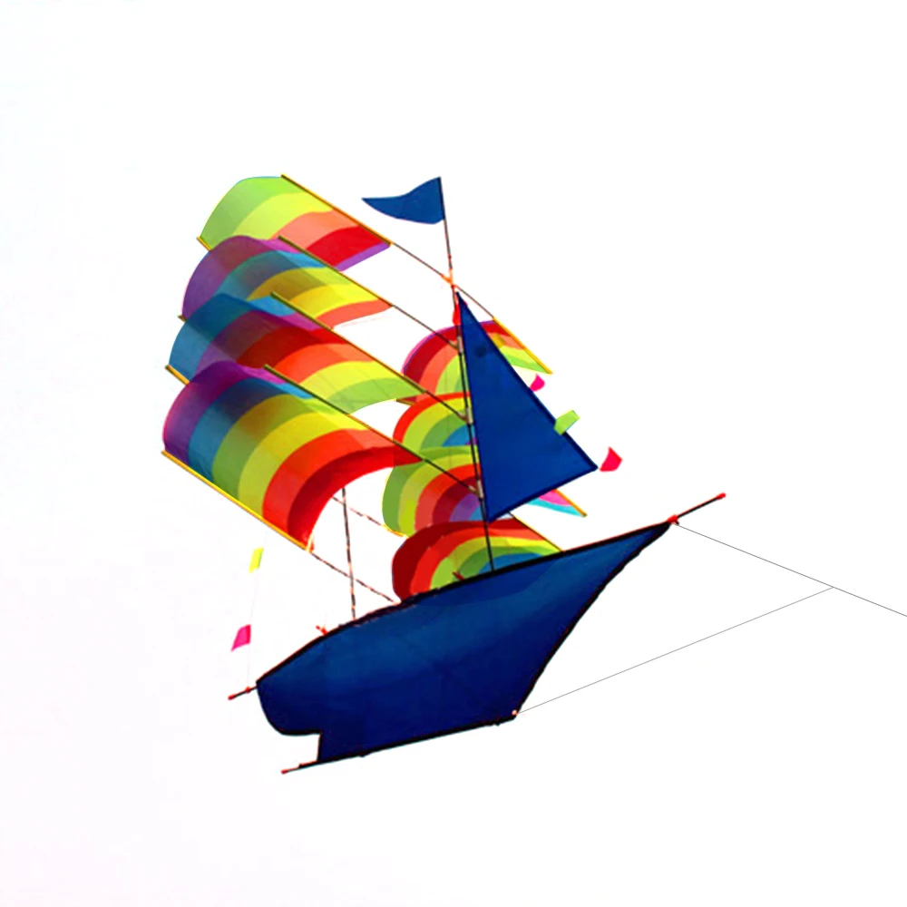 3D парусник кайт для детей и взрослых парусная лодка воздушный змей со шнуром и ручкой открытый пляжный парк Спорт весело летающая игрушка