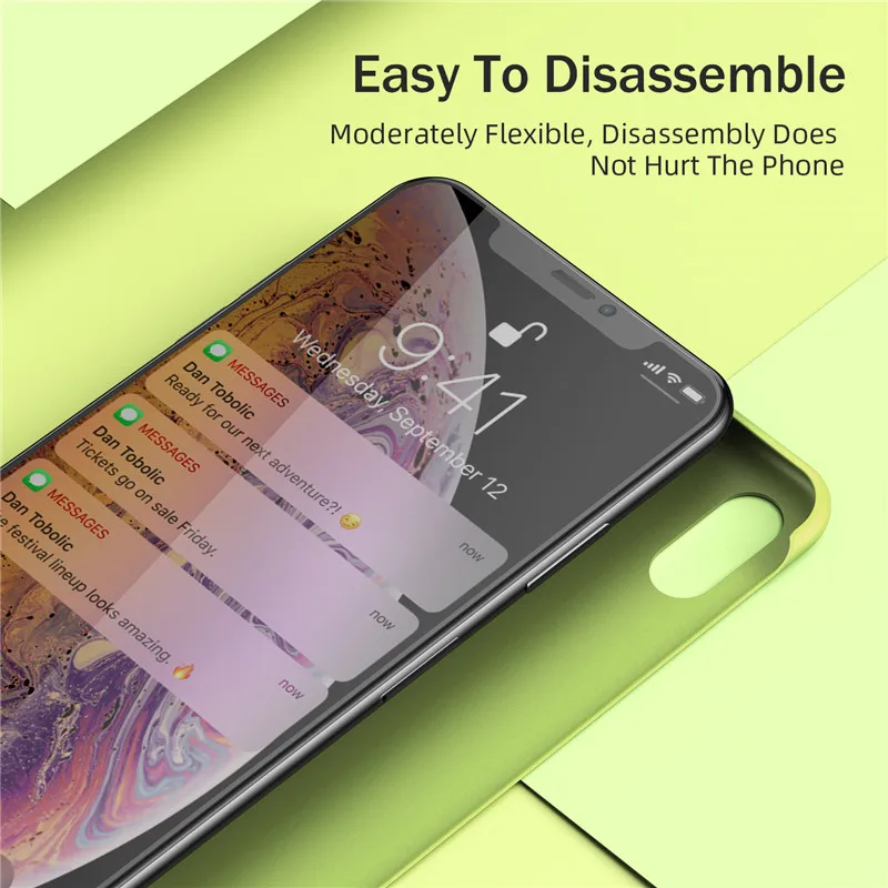 Бескаркасный чехол USLION ярких цветов для iPhone X, XR, XS, Max, 11 Pro, матовый чехол для телефона, для iPhone 11, Pro, Max, 7, 8, 6, 6S Plus, Ультратонкий Жесткий чехол из поликарбоната