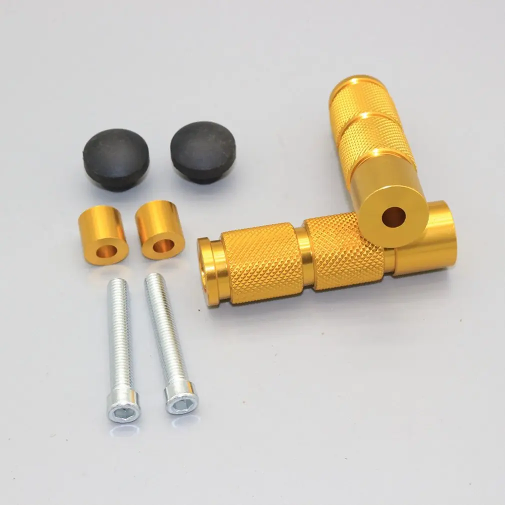 

Motocross Convertible Aluminum Foot Pole Foot Pegs Pedals Golden