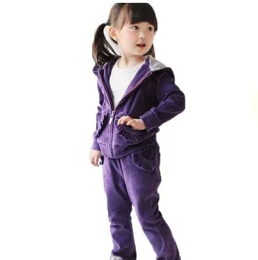 2018 специальное предложение для девочек Весна осень бархатные спортивные