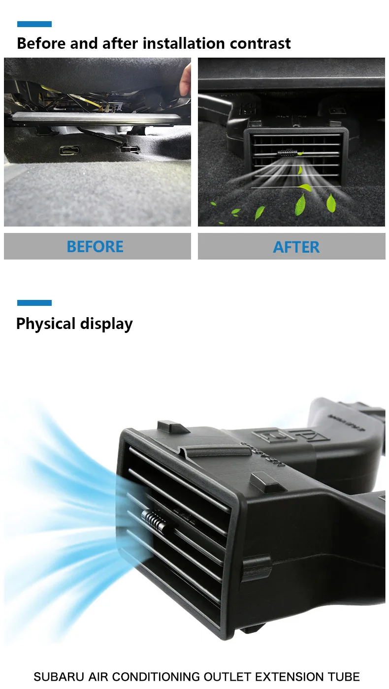 Airspeed для Subaru Forester Legacy XV Outback 2009- на заднее сиденье, кондиционер на выходе, жалюзи, вентиляционные отверстия переменного тока, удлинительные трубки