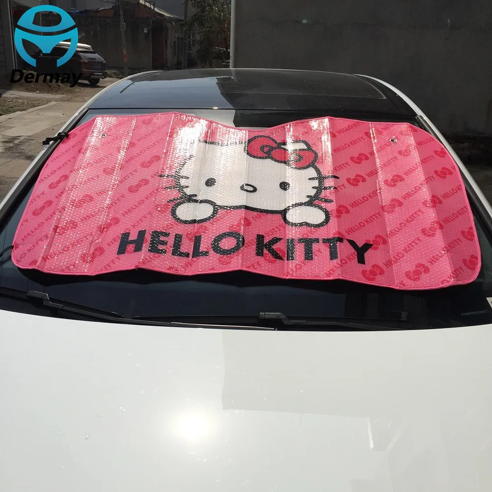14Colors Cartoon HELLO KITTY Car Front Window Sunshade Sunshades Auto