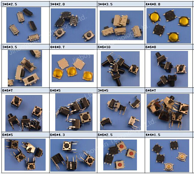

Free shipping Tactile Push Button Switch Micro Switch for laptop TV tablet PC monitor power switch 16 models 80 pcs