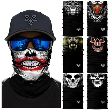 

Skull Headbands Joker Magic Scarf Color Cycling Ski Headwear Neck Gaiter Bandanas Face Mask Seamless Balaclava