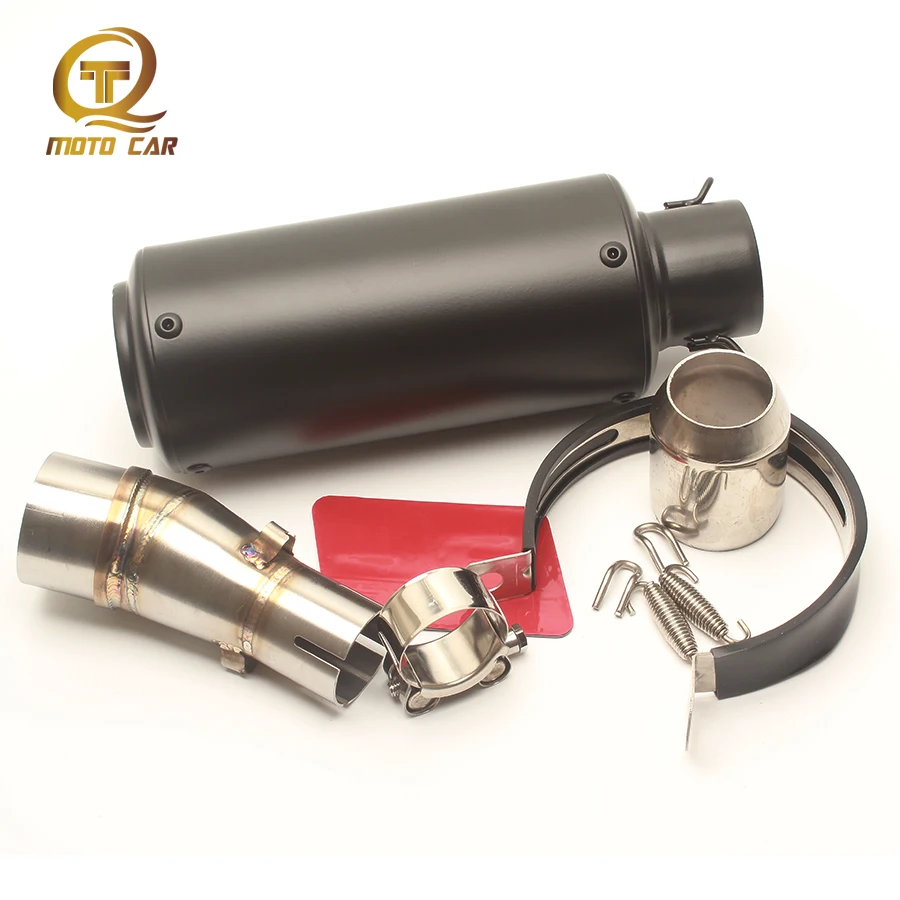 Exhaust Motorcycle Muffler Escape Moto Link Pipe Clamp Full Exhaust