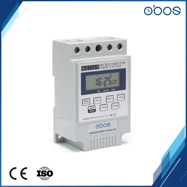 OBOS built-in battery DC 24V digital timer switch with 10 times on/off per day /weekly time setting range 1min-168H low price |