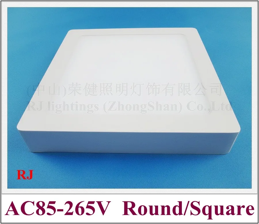 

square shape LED panel lamp light surface mounted SMD2835LED AC85-265V input square shape aluminum PMMA CE ROHS 2 year warranty