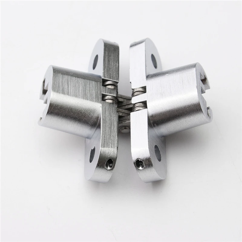 MTSPACE Durable 1pcs 304 Stainless Steel Hidden Hinges Invisible Concealed Cross Door Hinge Bearing 20KG With Screw 13x45mm