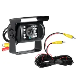 Супер Сделка автомобильная парковочная камера DC12-24V водостойкая ИК ночного видения камера заднего вида с 6 м кабель RCA AV реверсивная камера
