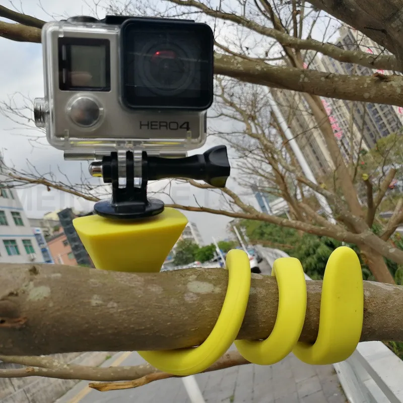 Gekkopod мини камера штатив крепление банан Pod для Gopro Xiao Mi Yi SJ4000 Экшн камера для iphone7 6s подголовник автомобиля селфи палка