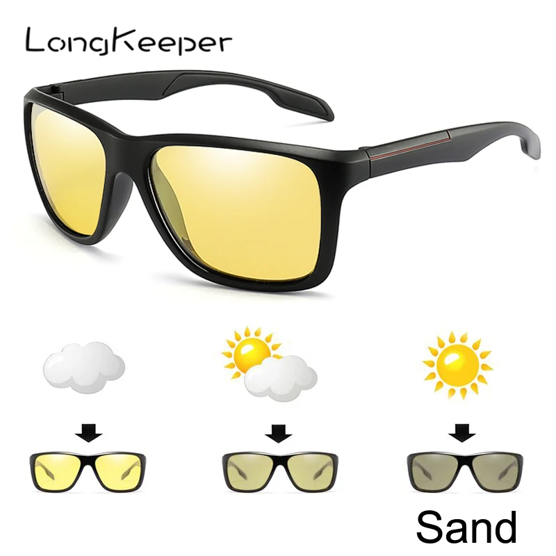 Фотохромные водительские солнцезащитные очки LongKeeper с чехлом мужские